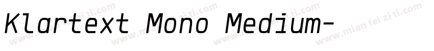 Klartext Mono Medium字体转换